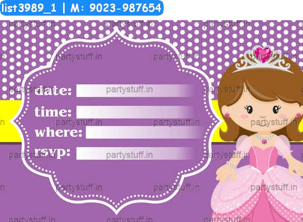 Princess Invitation Card 9