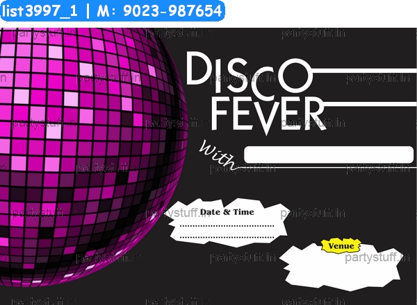 Disco Night Invitation Card 2