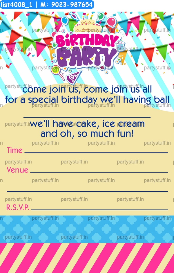 Birthday Invitation Card 16