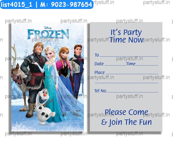 Frozen Birthday Invitation Card Cards In Frozen Theme