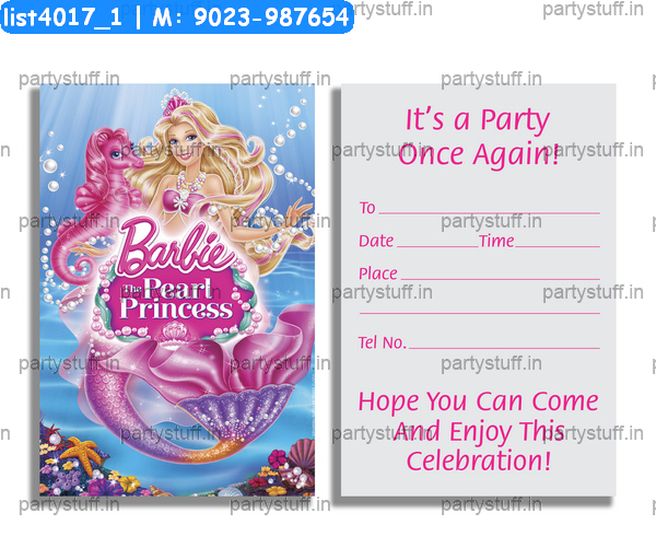Barbie Invitation Card 4