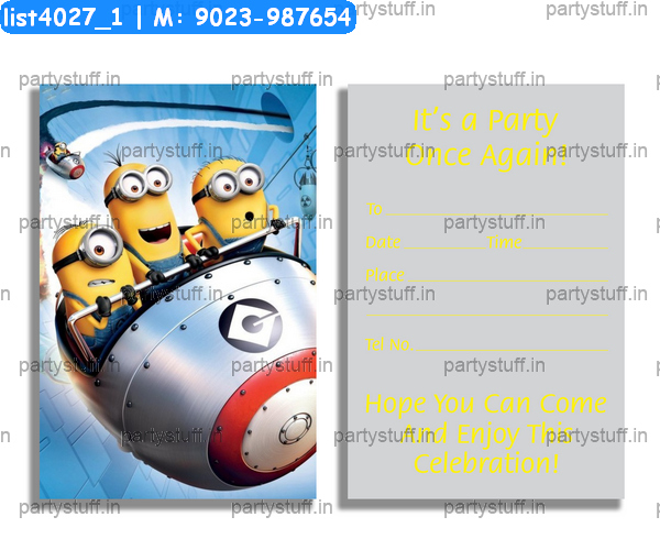 Minion Invitation Card 4