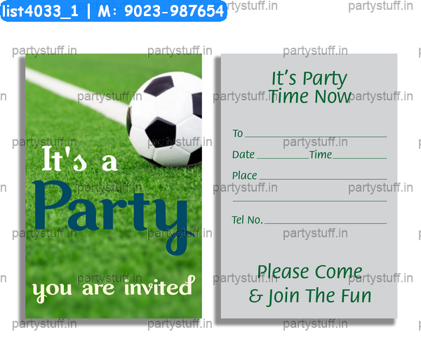 Football Invitation Card 2