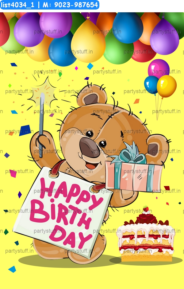 Teddy Birthday Poster Cards in Teddy theme