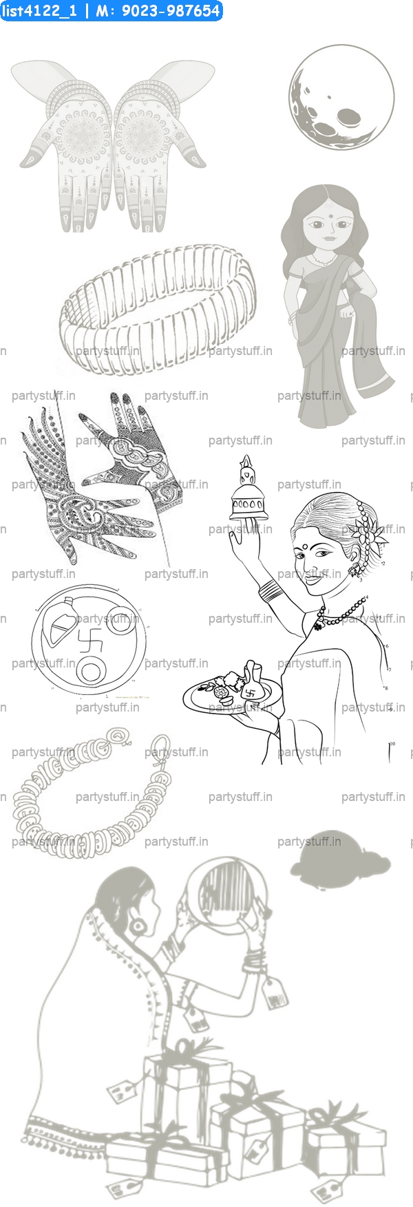 Karwachauth Hexa Classic Grids