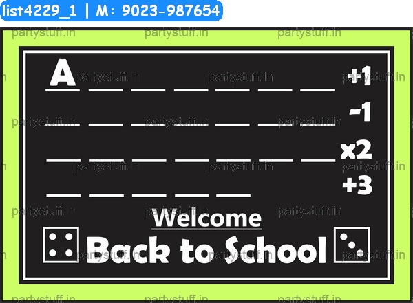 School A to Z Calculation Dice Roll