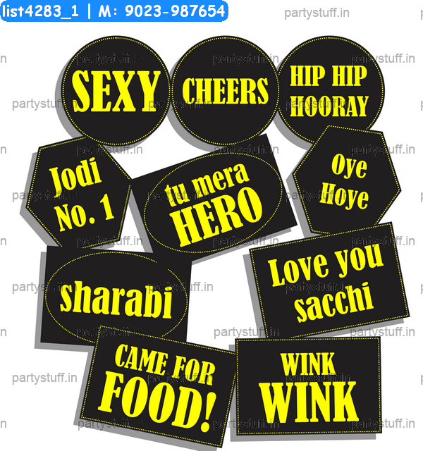 Black Party Speech Bubbles