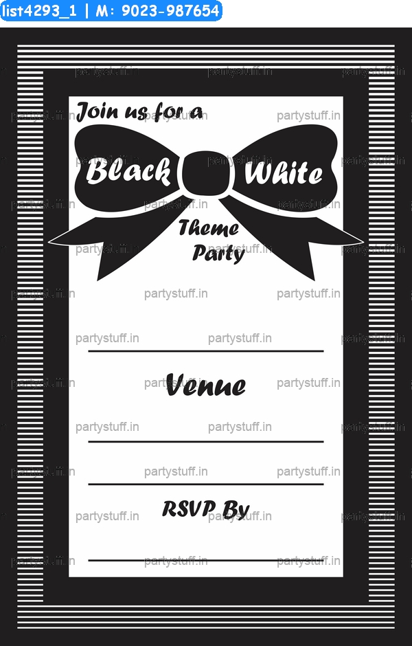 Black White Invitation Card 2