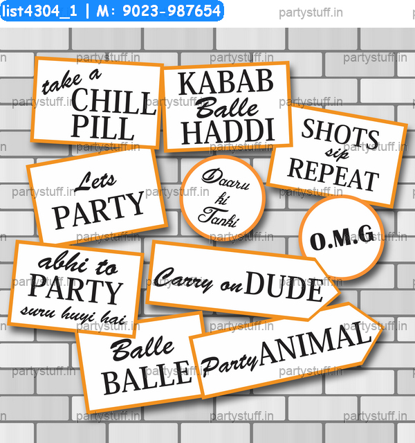 White Party speech bubbles