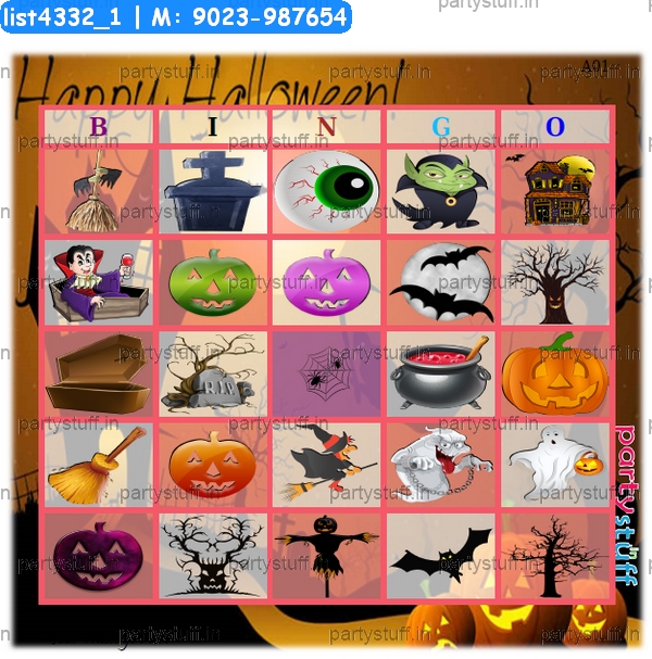 Halloween Item Bingo