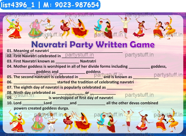 Navratri Written Game