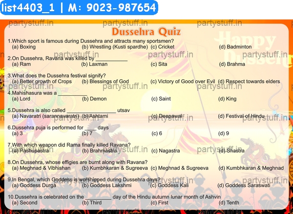 Dussehra Quiz