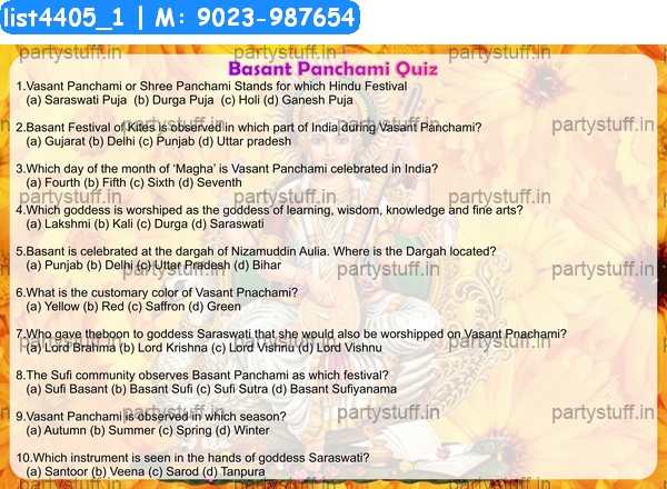 Basant Panchami Quiz