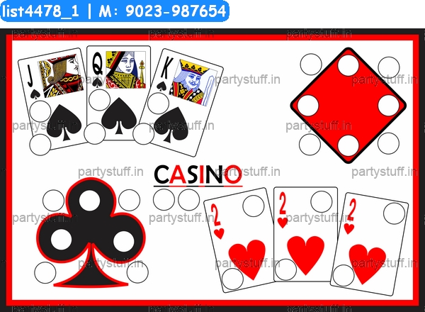 Playing Cards classic grid Tambola Housie in Playing Cards theme