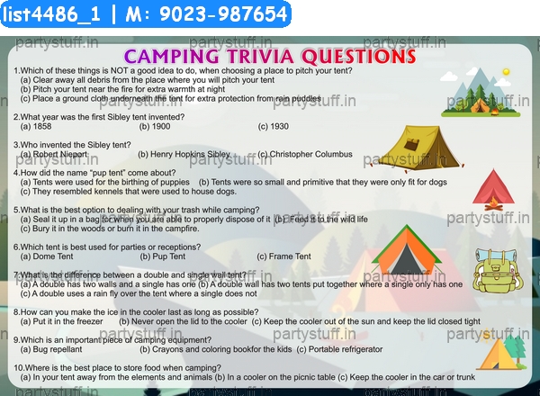 Camping Trivia 2