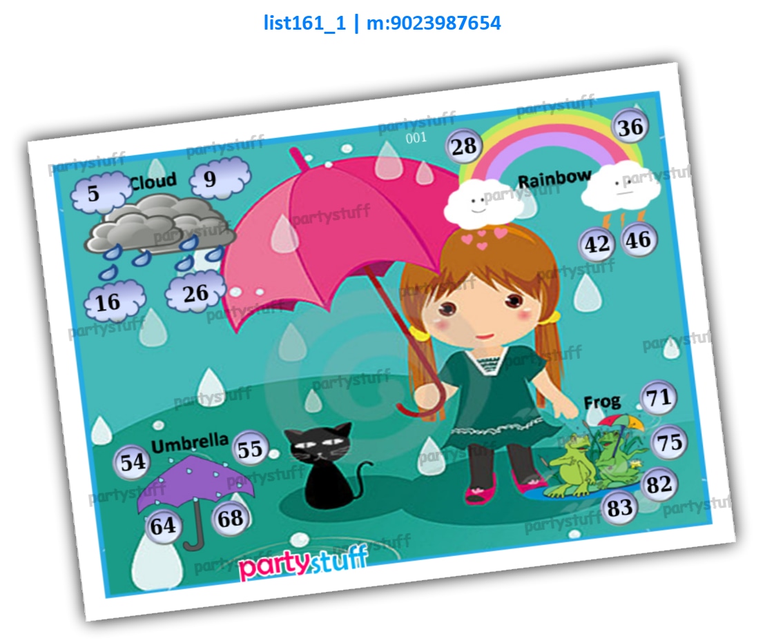 Rain kukuba 1 | PDF list161_1 PDF Tambola Housie