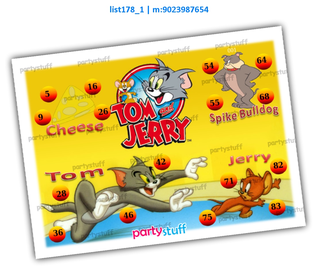 Tom and Jerry kukuba 2 | PDF list178_1 PDF Tambola Housie