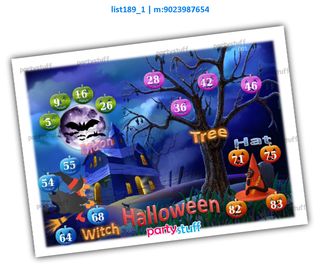 Halloween kukuba 1 | PDF list189_1 PDF Tambola Housie