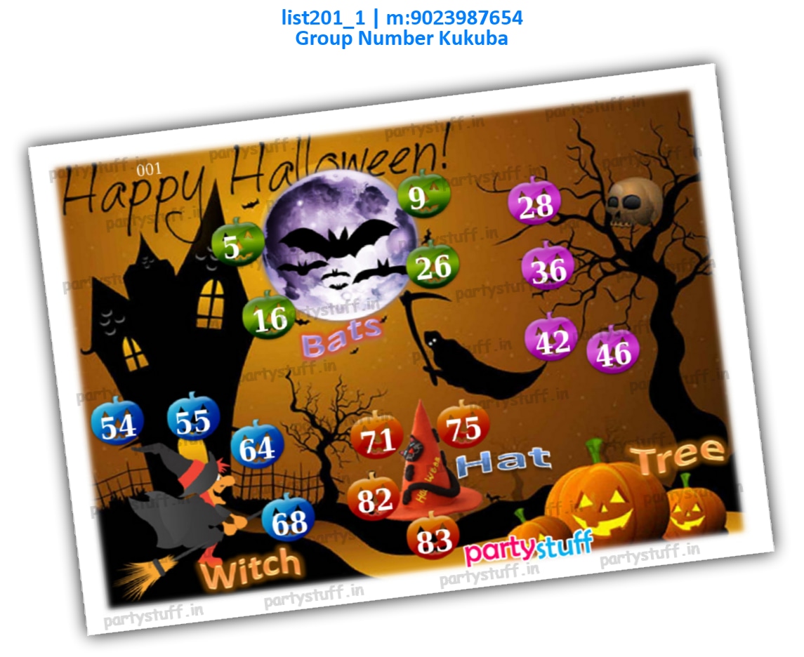 Halloween kukuba 2 | PDF list201_1 PDF Tambola Housie