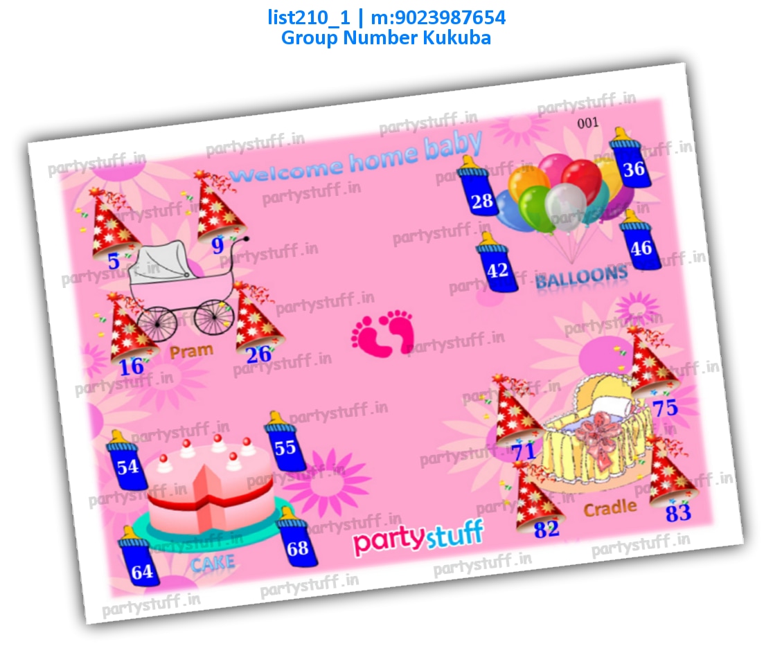 Baby Shower kukuba 1 | PDF list210_1 PDF Tambola Housie