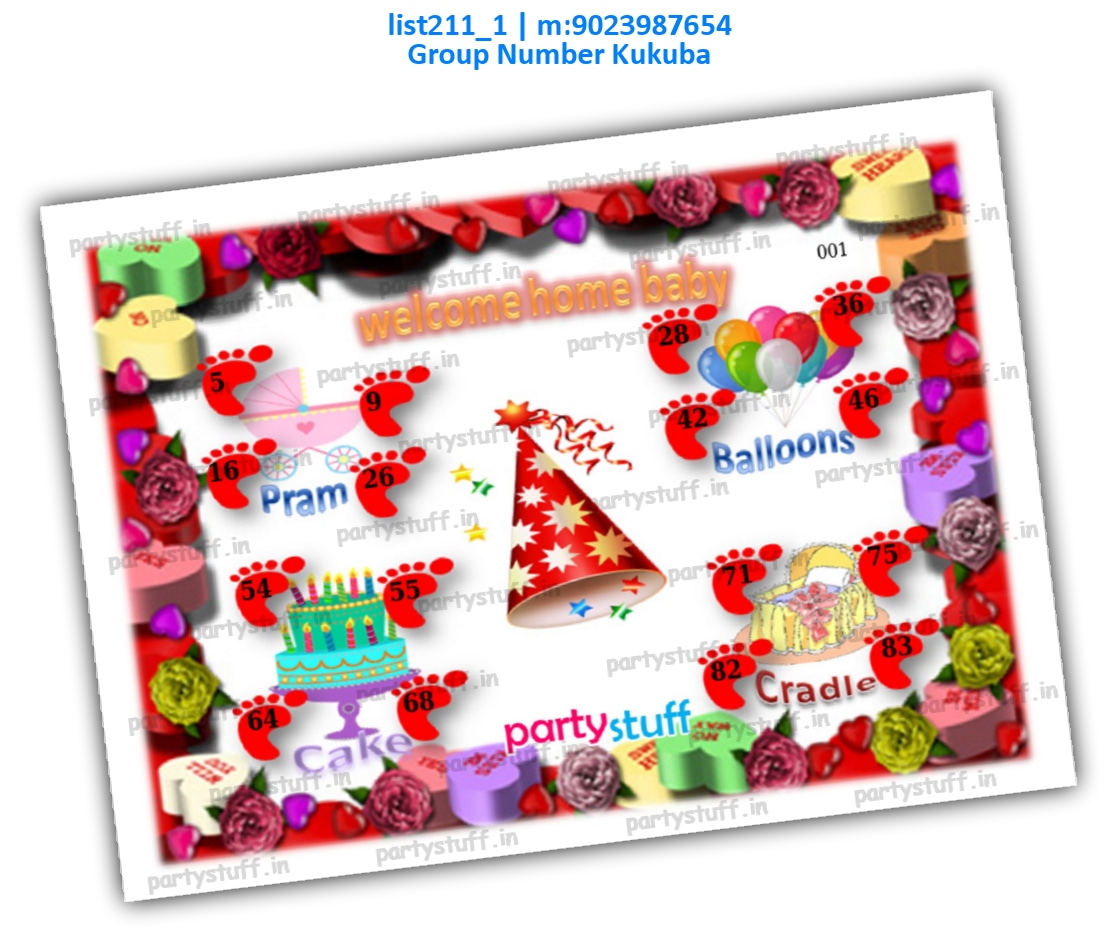 Baby Shower kukuba 2 | PDF list211_1 PDF Tambola Housie