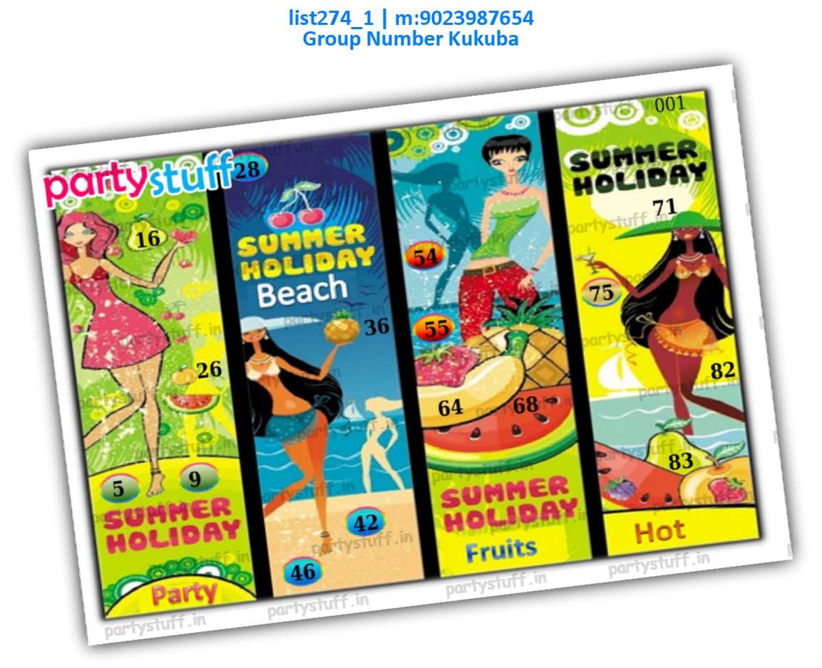 Summer kukuba 1 | PDF list274_1 PDF Tambola Housie