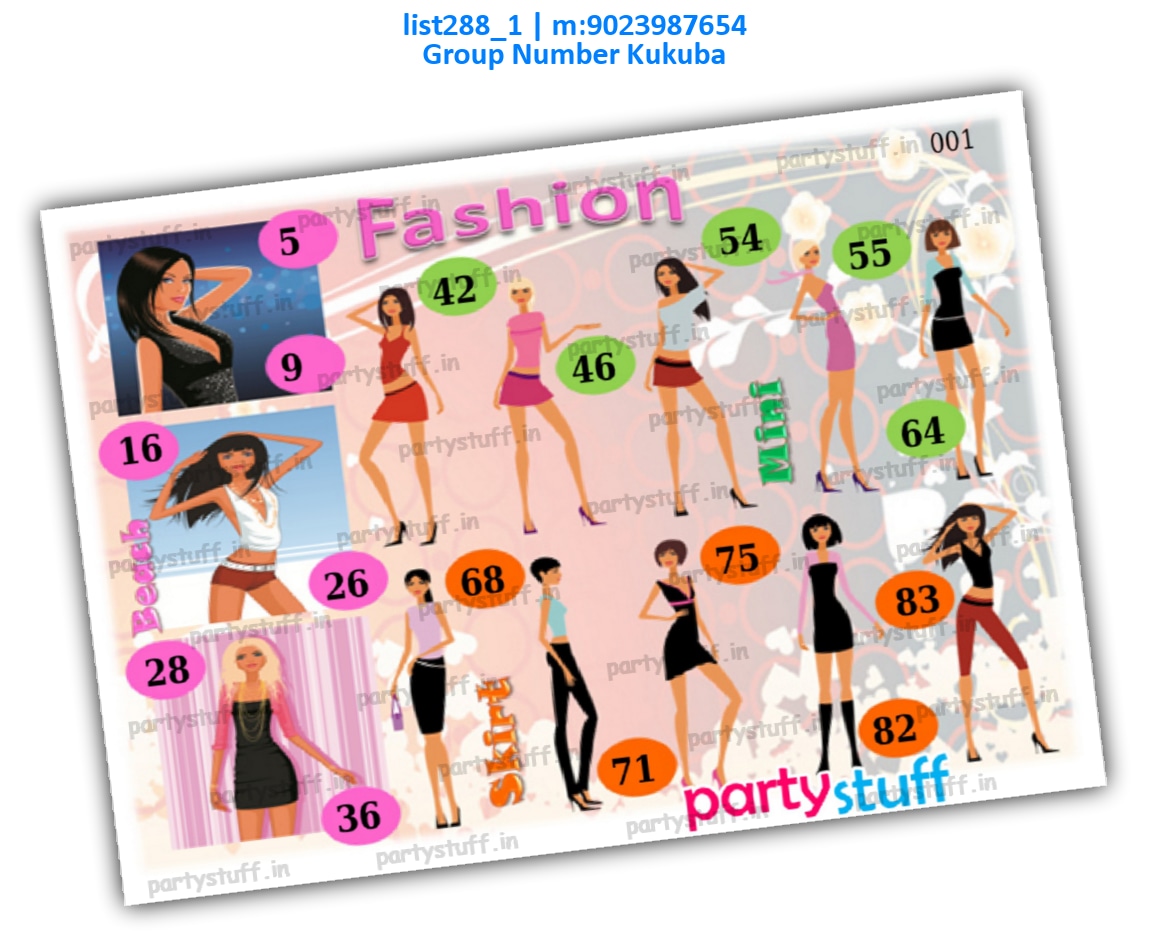 Fashion kukuba 2 | PDF list288_1 PDF Tambola Housie