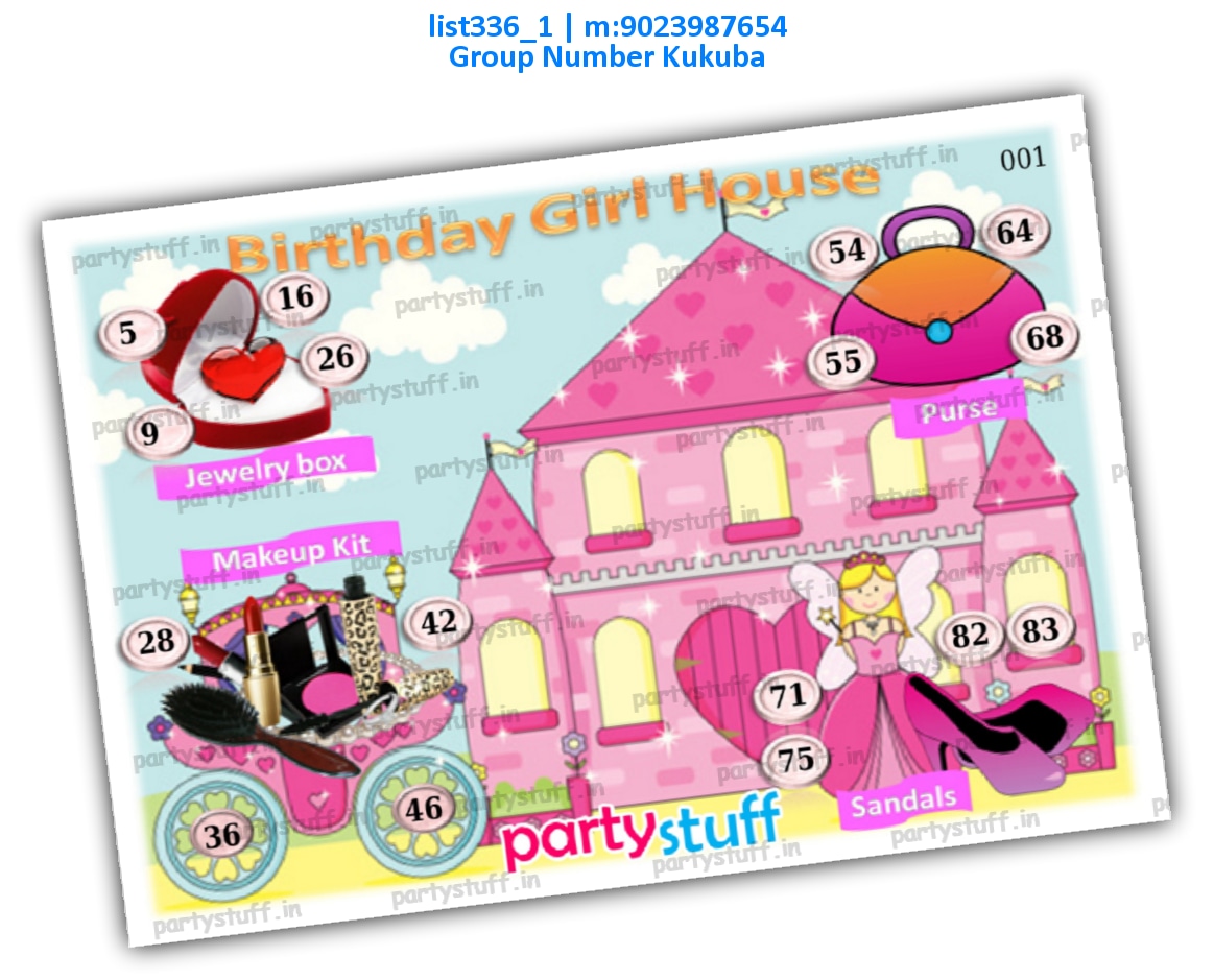 Birthday Girl House kukuba 9
 | PDF list336_1 PDF Tambola Housie