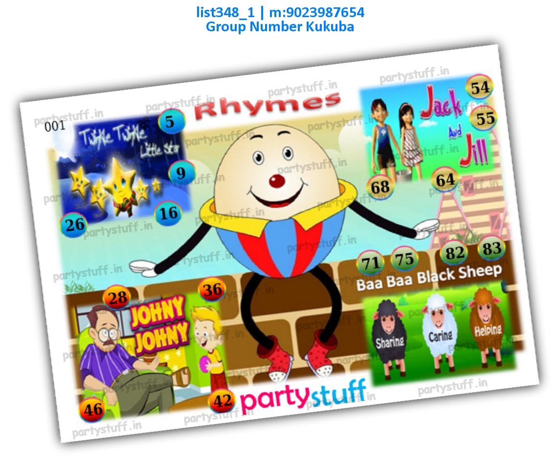 Rhymes Poems kukuba 2 list348_1 PDF Tambola Housie