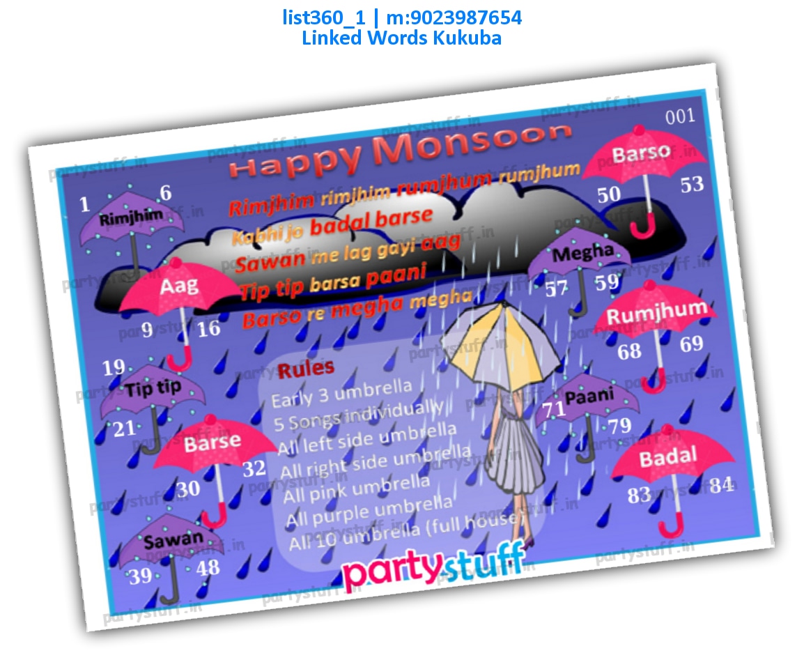 Rain Songs Strike kukuba 2 | PDF list360_1 PDF Tambola Housie