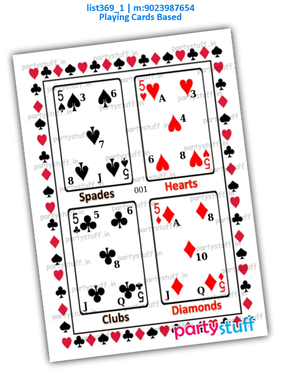 Playing Cards kukuba 2 | PDF list369_1 PDF Tambola Housie