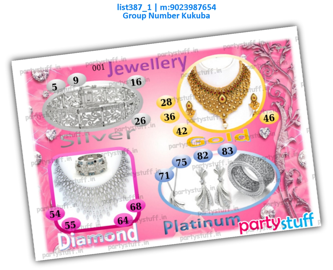 Jewellery kukuba 2 | PDF list387_1 PDF Tambola Housie