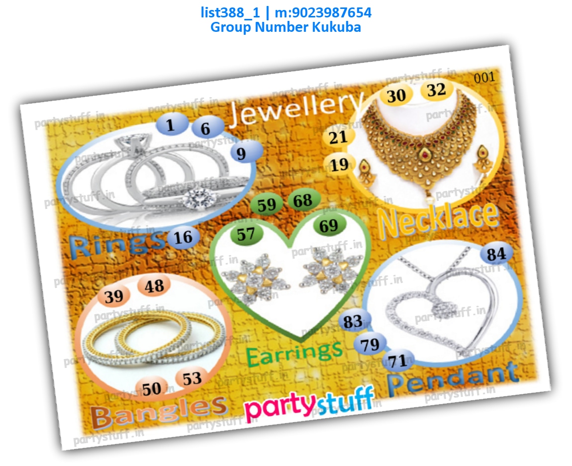 Jewellery kukuba 3 | PDF list388_1 PDF Tambola Housie