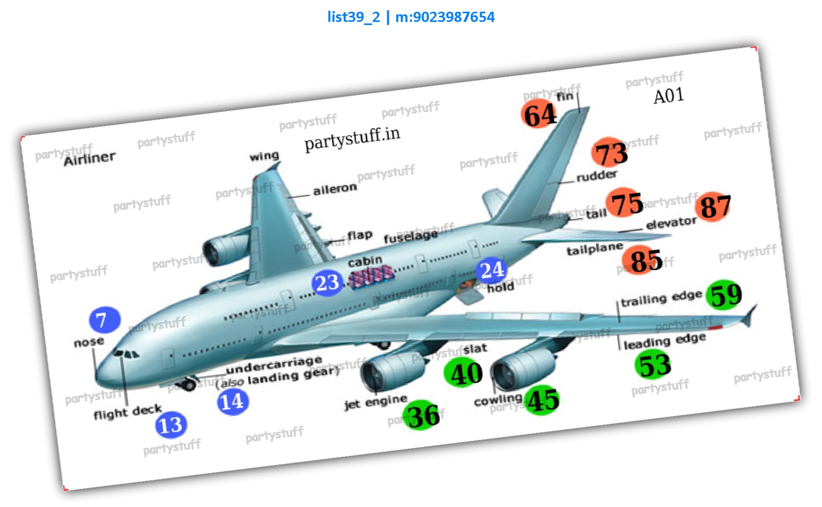 Aeroplane kukuba | Printed list39_2 Printed Tambola Housie