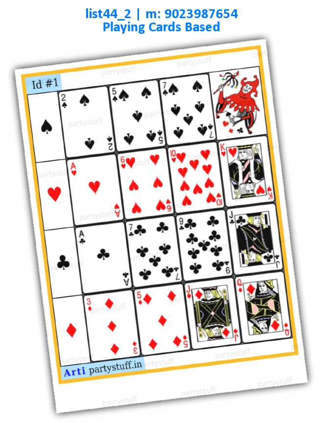 Playing Cards Joker Vertical Images Big | Image list44_2 Image Tambola Housie