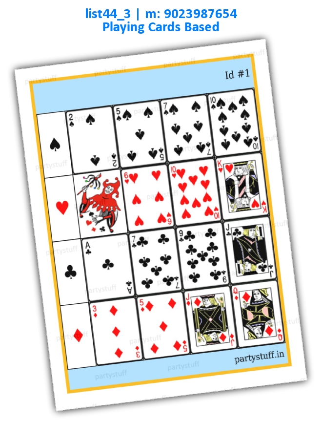 Playing Cards Joker Vertical Images Big list44_3 PDF Tambola Housie