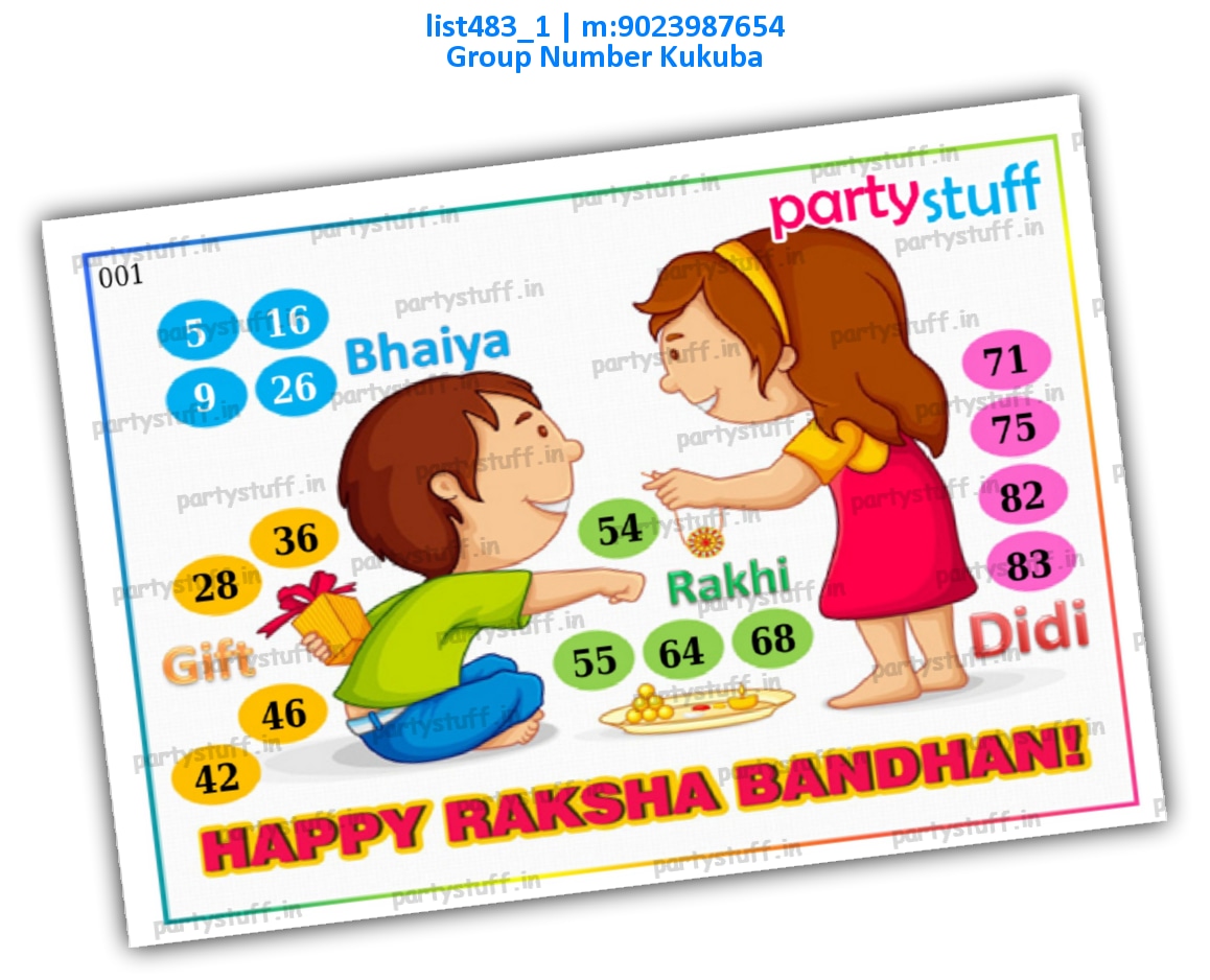 Rakhi kukuba 1 | PDF list483_1 PDF Tambola Housie