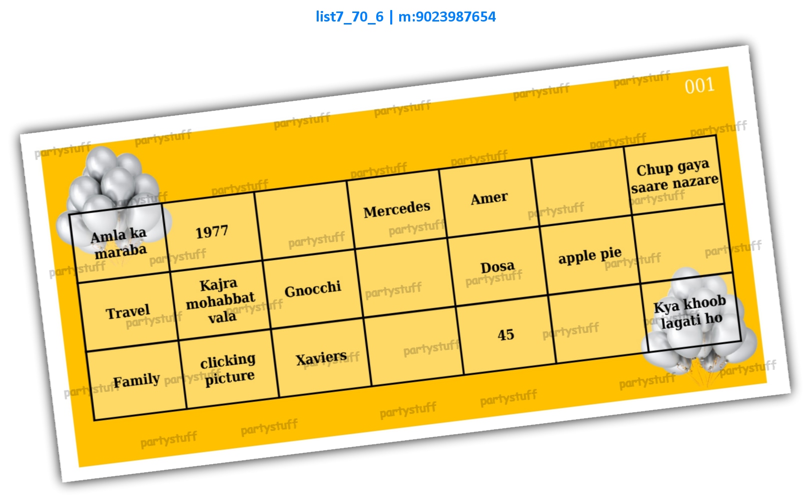 Songs in English 2 | PDF list7_70_6 PDF Tambola Housie