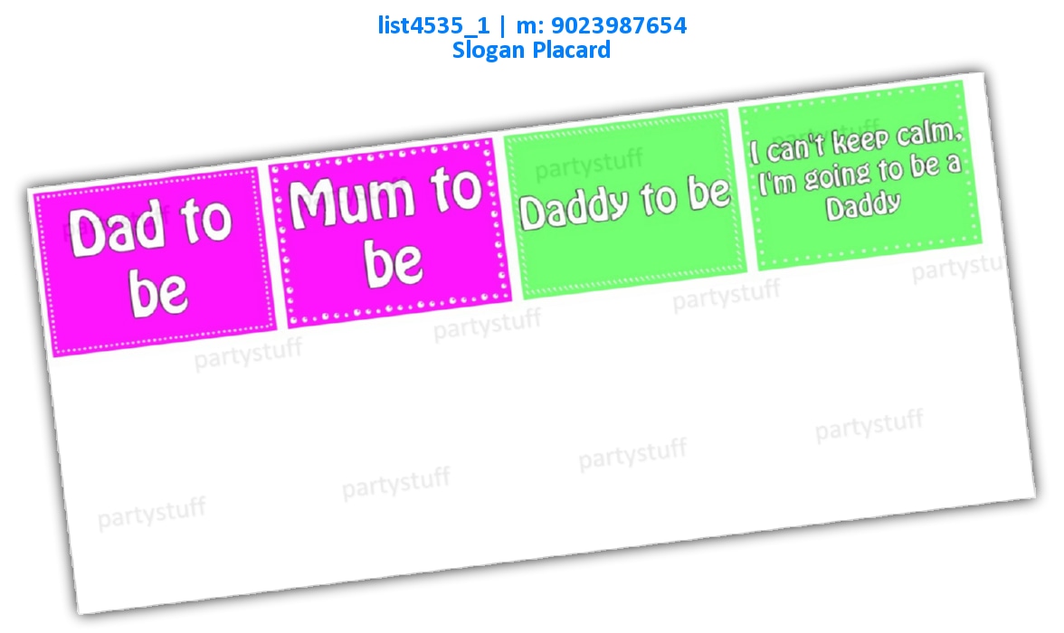 Baby Shower Slogans list4535_1 Printed Props