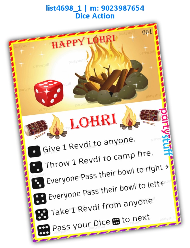 Lohri Dice Game list4698_1 Printed Paper Games