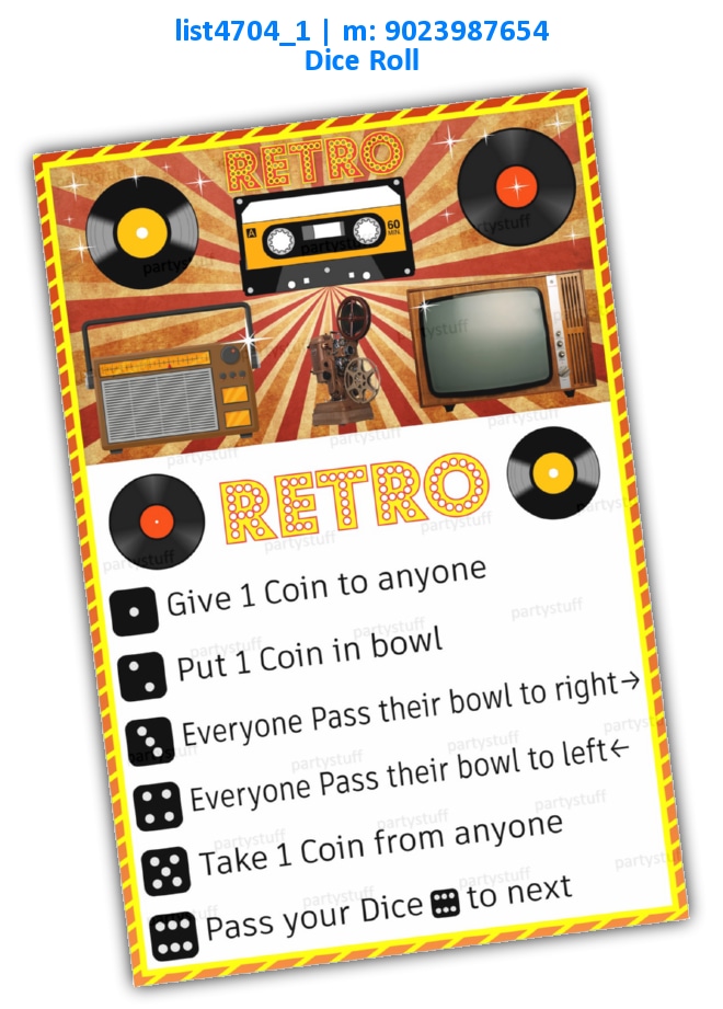 Retro Punctuality Game | Printed list4704_1 Printed Activities