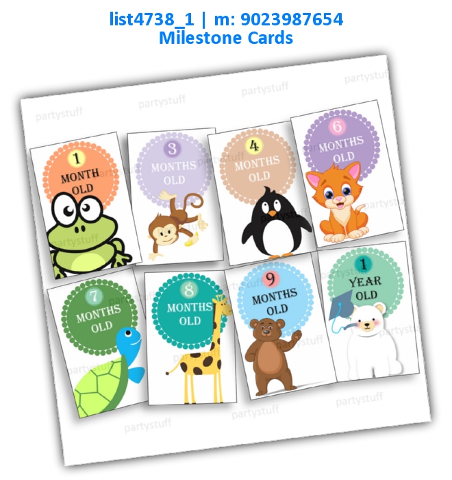 Baby Monthly Age Cards 2 list4738_1 Printed Cards