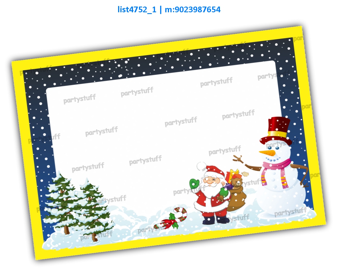 Winter party selfie frame | Printed list4752_1 Printed Props