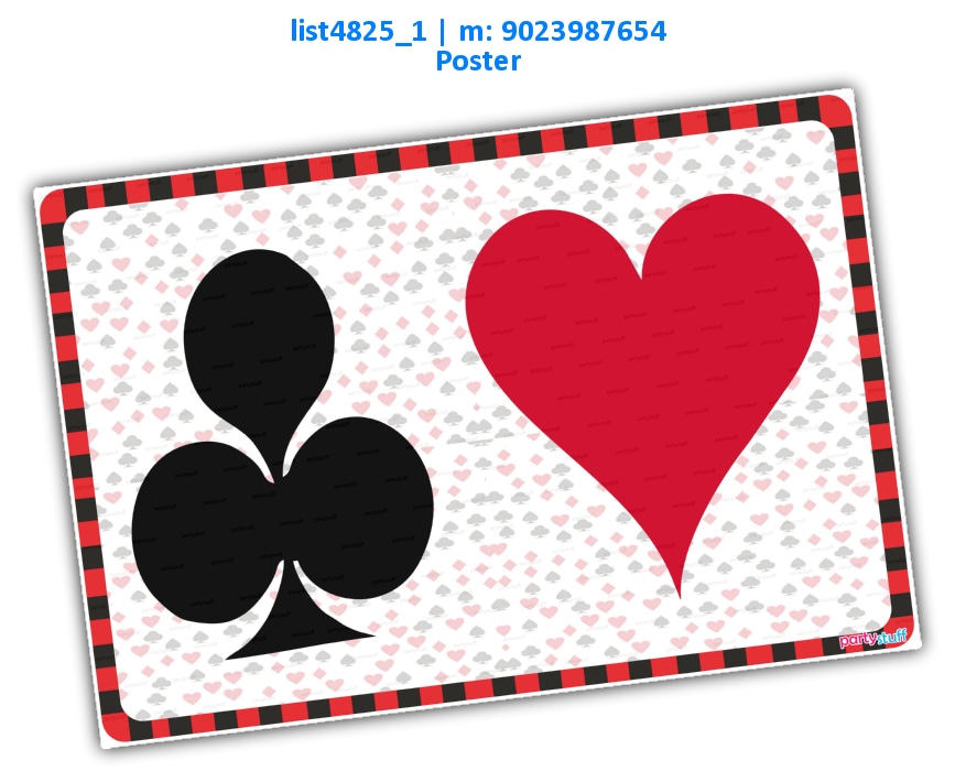Playing Cards Poster | Printed list4825_1 Printed Decoration