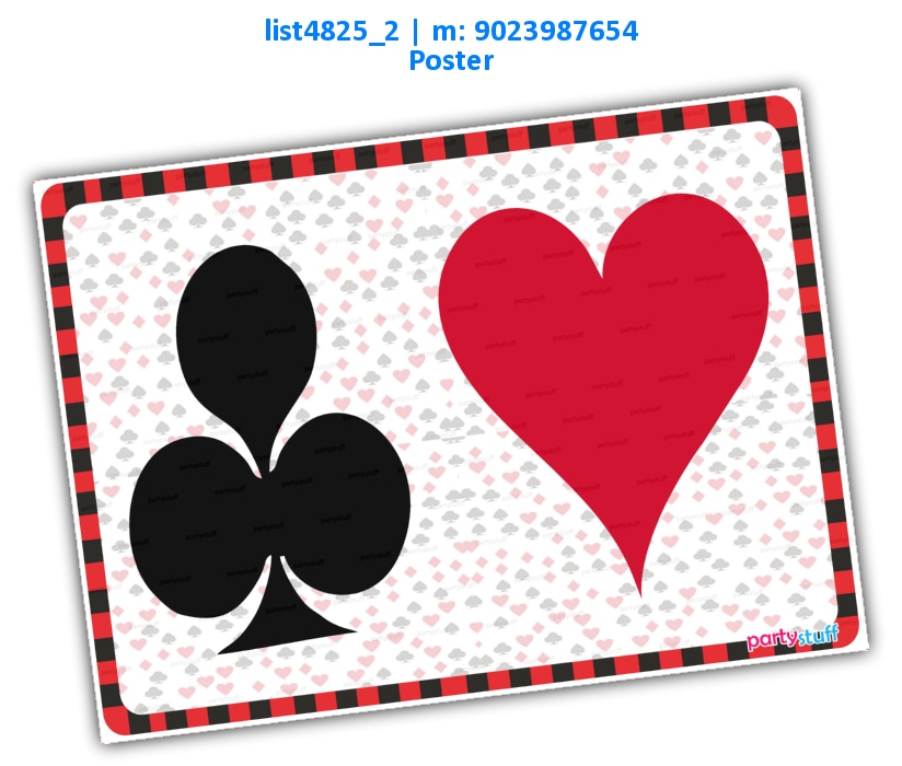 Playing Cards Poster | Printed list4825_2 Printed Decoration
