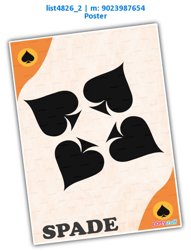 Playing Cards Poster 2 | Printed list4826_2 Printed Decoration