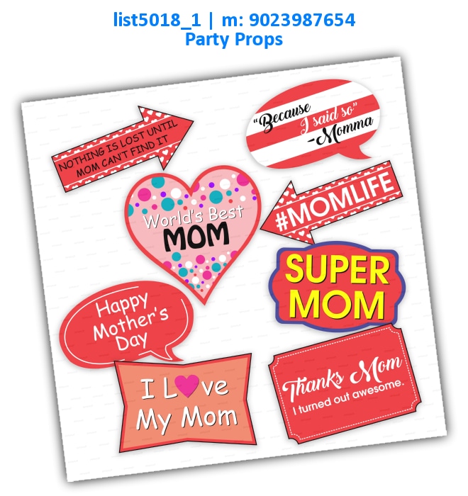 Mom Party Props | Printed list5018_1 Printed Props