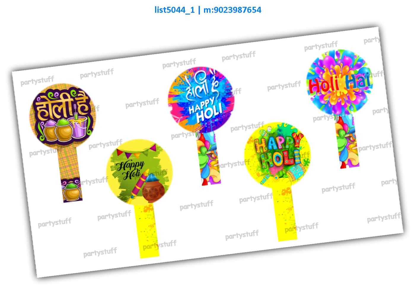 Holi Pen Topper | Printed list5044_1 Printed Decoration