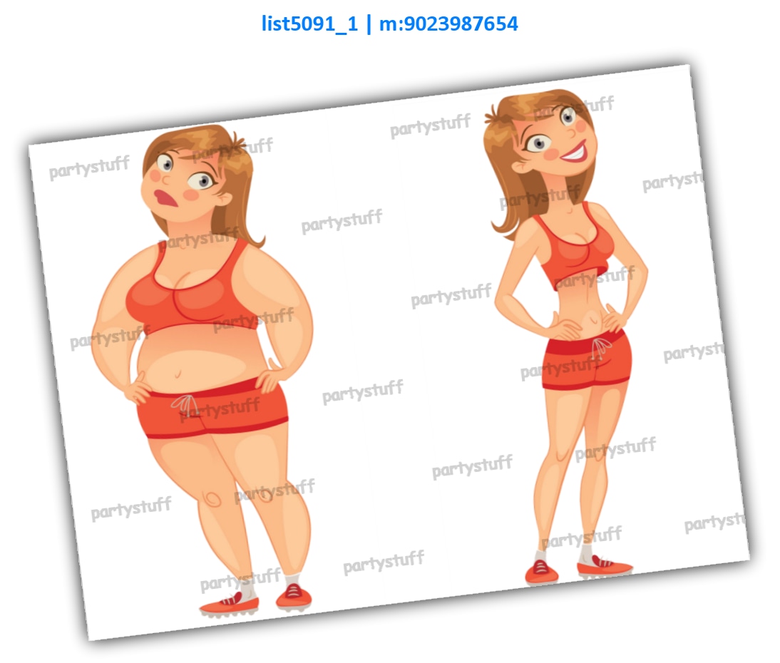 Naughty Fat to Fit Flex Standee | Printed list5091_1 Printed Decoration