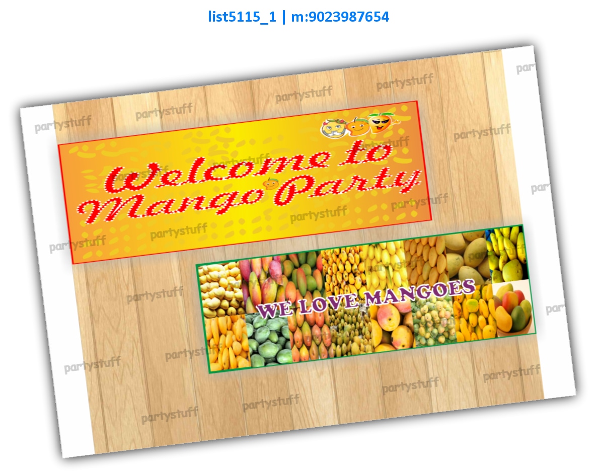 Mango party banner | Printed list5115_1 Printed Decoration